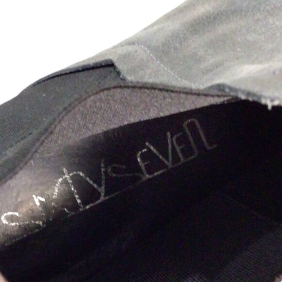 SIXTYSEVEN Anthropologie 39 Pull On Distressed Leather Ankle Boot Gored Low Heel - Picture 8 of 8